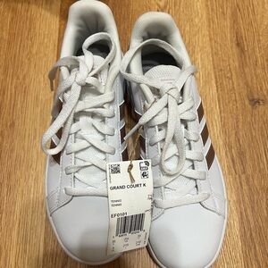 Adidas Grand Court K Kids Shoes - White